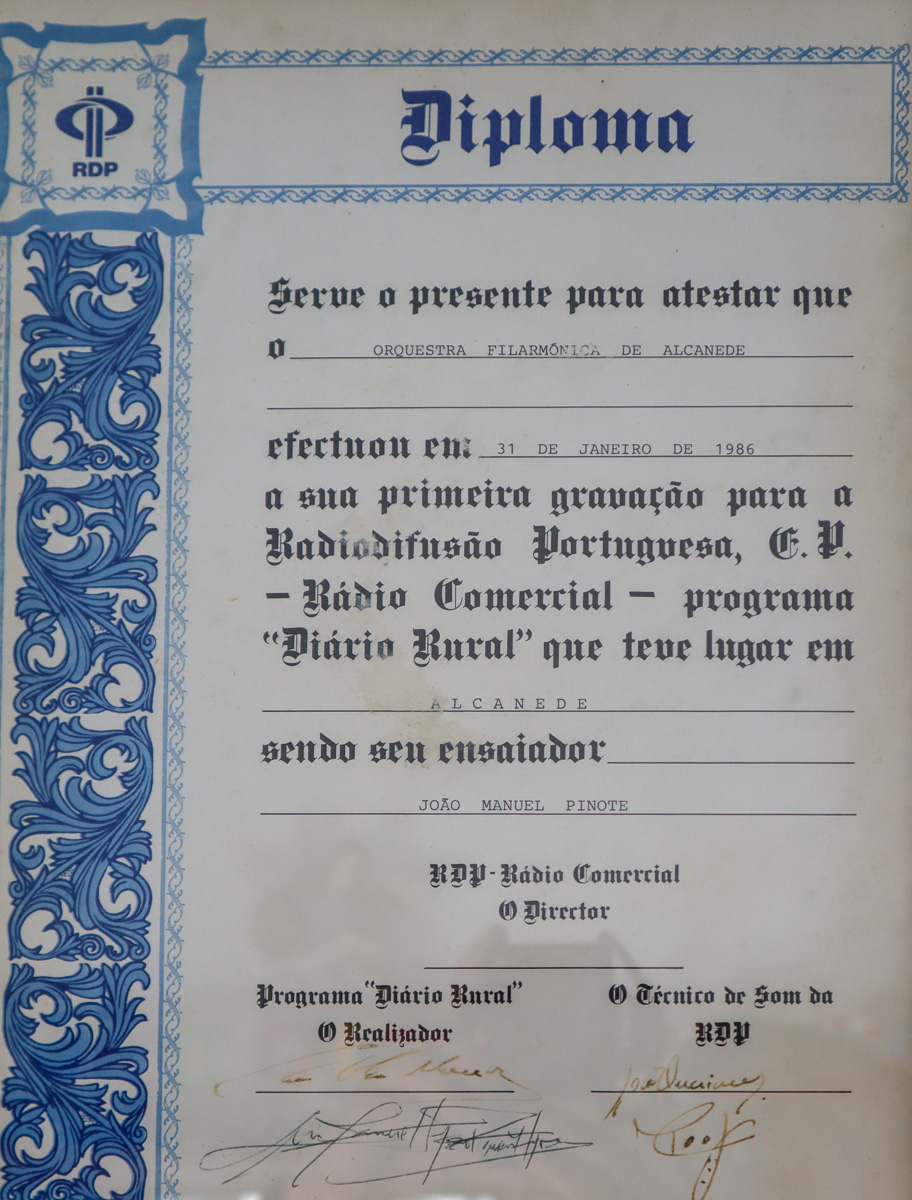 Diploma ou cartaz da SFA