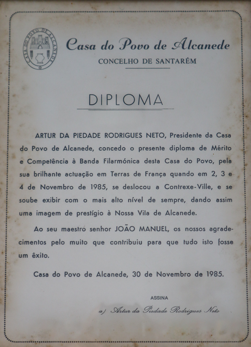 Diploma ou cartaz da SFA